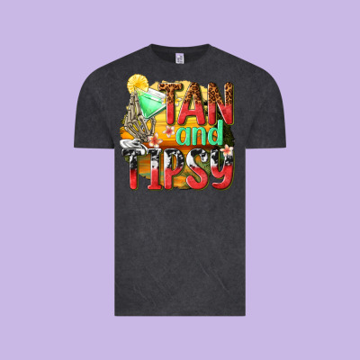 Tan And Tipsy Vintage Tee Designed By Texasbilliewilder