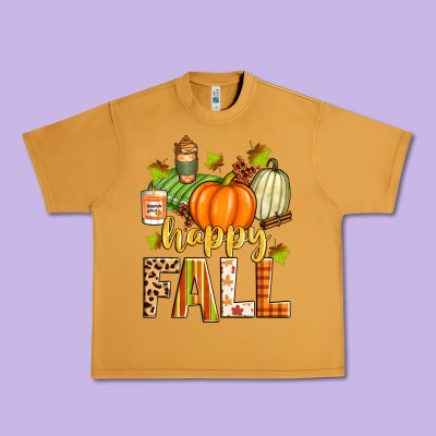 Happy Fall Urban Heavy Tee Designed By Zillion Design Studio