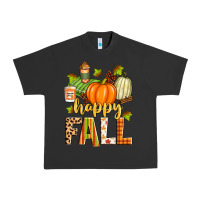 Pigment Black happy fall Urban Heavy Tee - Zillion Design Studio