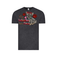 Vintage Black my valentine has paws french bulldog Vintage Tee - RanaPortraitStore