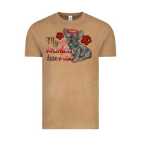 Vintage Camel my valentine has paws french bulldog Vintage Tee - RanaPortraitStore