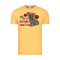 Vintage Mustard my valentine has paws french bulldog Vintage Tee - RanaPortraitStore