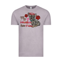 Vintage Zinc my valentine has paws french bulldog Vintage Tee - RanaPortraitStore