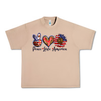 Burro peace love america Urban Heavy Tee - BarkalooDesign