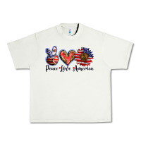 Pistachio peace love america Urban Heavy Tee - BarkalooDesign