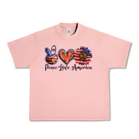 Salmon peace love america Urban Heavy Tee - BarkalooDesign