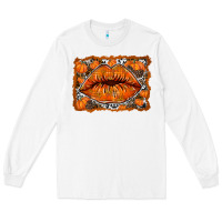 White fall lips Long Sleeve Tee - RacoonDesign