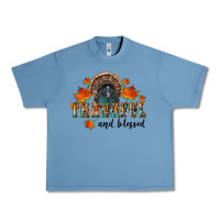 Pebble Blue thankful and blessed Urban Heavy Tee - RanaPortraitStore