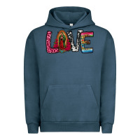 Pigment Midnight Navy our lady of guadalupe love Urban Hoodie - Jasminsmagicworld