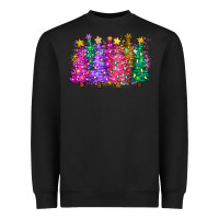 Black christmas trees and lights Heavyweight Sweatshirt - Zillion Design Studio
