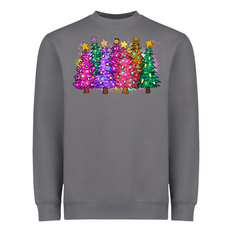 Christmas Trees And Lights Heavyweight Sweatshirt by Zillion Design Studio | Teevron