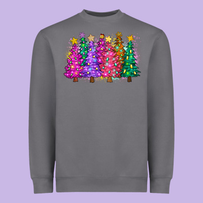Christmas Trees And Lights Heavyweight Sweatshirt Designed By Zillion Design Studio