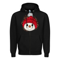 Black snowman Zipper Hoodie - JahusDesignShop