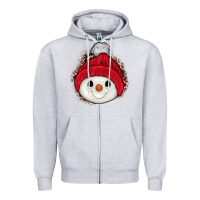 Heather Grey snowman Zipper Hoodie - JahusDesignShop