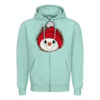 Seafoam snowman Zipper Hoodie - JahusDesignShop