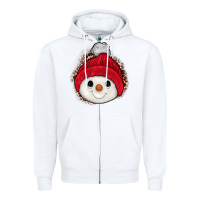 White snowman Zipper Hoodie - JahusDesignShop