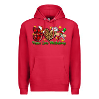 Cardinal Peace love Phlebotomy Christmas Premium Hoodie - NancyCooperArtShop