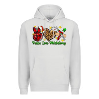 Dove Grey Peace love Phlebotomy Christmas Premium Hoodie - NancyCooperArtShop