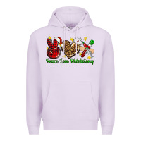 Lilac Peace love Phlebotomy Christmas Premium Hoodie - NancyCooperArtShop