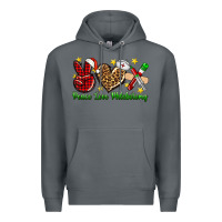 Rock Peace love Phlebotomy Christmas Premium Hoodie - NancyCooperArtShop