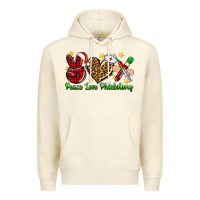 Sandshell Peace love Phlebotomy Christmas Premium Hoodie - NancyCooperArtShop