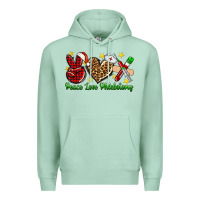 Seafoam Peace love Phlebotomy Christmas Premium Hoodie - NancyCooperArtShop