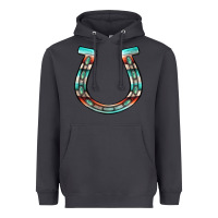 Smoke serape turquoise horseshoe Heavyweight Hoodie - Jasminsmagicworld