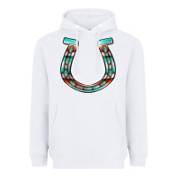 White serape turquoise horseshoe Heavyweight Hoodie - Jasminsmagicworld