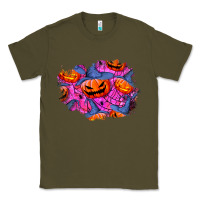 Army Green halloween pumpkin patch  4 Classic Tee - BundleAndBundleShop
