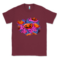 Burgundy halloween pumpkin patch  4 Classic Tee - BundleAndBundleShop
