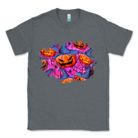 Charcoal Heather halloween pumpkin patch  4 Classic Tee - BundleAndBundleShop