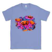 Colony Blue halloween pumpkin patch  4 Classic Tee - BundleAndBundleShop