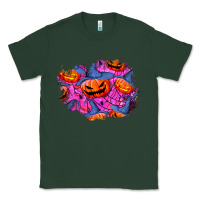 Sports Green halloween pumpkin patch  4 Classic Tee - BundleAndBundleShop