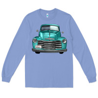 Colony Blue western truck front view Long Sleeve Tee - FaDigitalArtStudio
