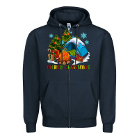 Navy merry Christmas camp Zipper Hoodie - AdoDesignShop