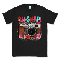 Black oh snap rose grey leopard vintage camera Classic Tee - FaDigitalArtStudio