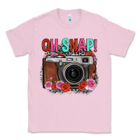 Bubblegum Pink oh snap rose grey leopard vintage camera Classic Tee - FaDigitalArtStudio