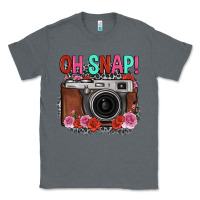Charcoal Heather oh snap rose grey leopard vintage camera Classic Tee - FaDigitalArtStudio