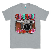 Heather Grey oh snap rose grey leopard vintage camera Classic Tee - FaDigitalArtStudio