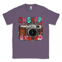 Lavender oh snap rose grey leopard vintage camera Classic Tee - FaDigitalArtStudio