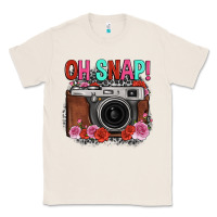 Natural oh snap rose grey leopard vintage camera Classic Tee - FaDigitalArtStudio