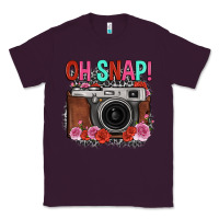 Plum oh snap rose grey leopard vintage camera Classic Tee - FaDigitalArtStudio