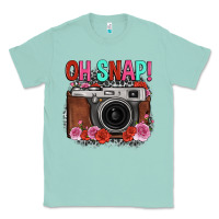 Seafoam oh snap rose grey leopard vintage camera Classic Tee - FaDigitalArtStudio