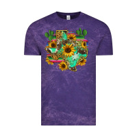 Cloud Purple texas map Vintage Tee - Zillion Design Studio
