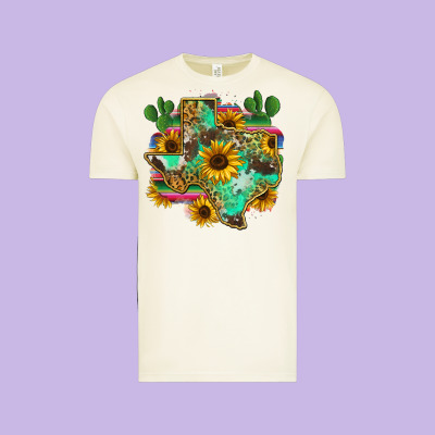 Texas Map Vintage Tee Designed By Zillion Design Studio