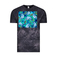 Cloud Black dolphin tumbler Vintage Tee - BarkalooDesign