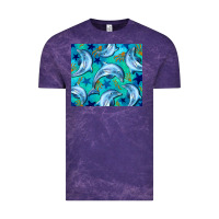 Cloud Purple dolphin tumbler Vintage Tee - BarkalooDesign