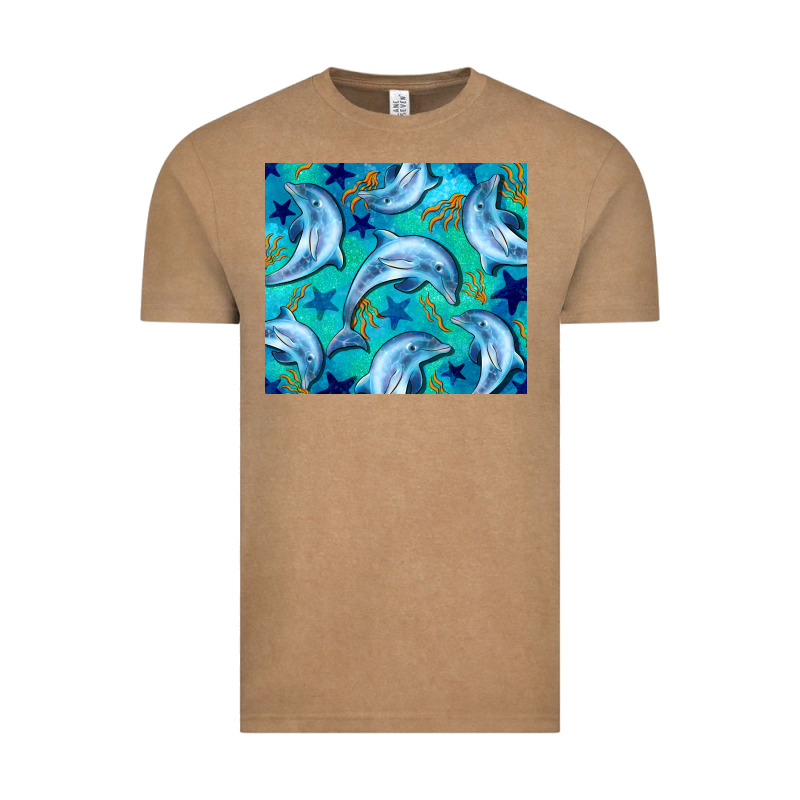 Dolphin Tumbler Vintage Tee by BarkalooDesign | Teevron