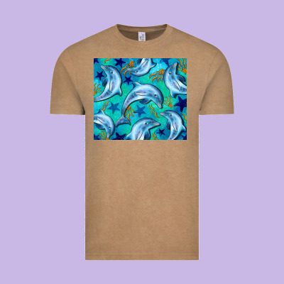 Dolphin Tumbler Vintage Tee Designed By Barkaloodesign