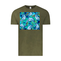 Vintage Olive dolphin tumbler Vintage Tee - BarkalooDesign
